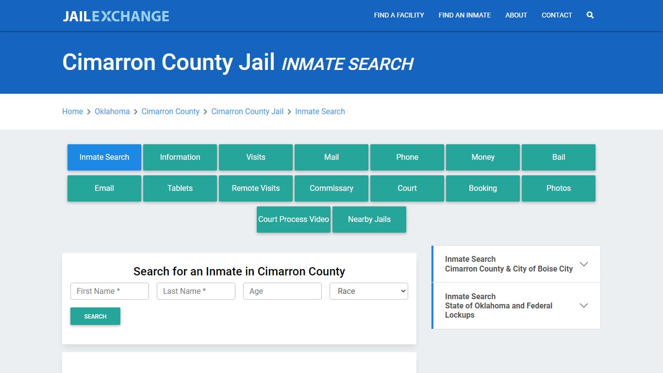 Cimarron County Jail, OK Inmate Search: Roster & Mugshots